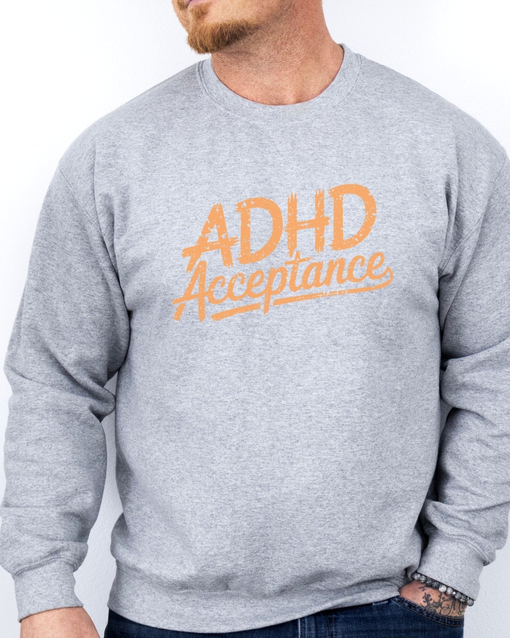 Autism Sweatshirt - ADHD Acceptance Grunge Style Sweatshirt - Daily Bloom