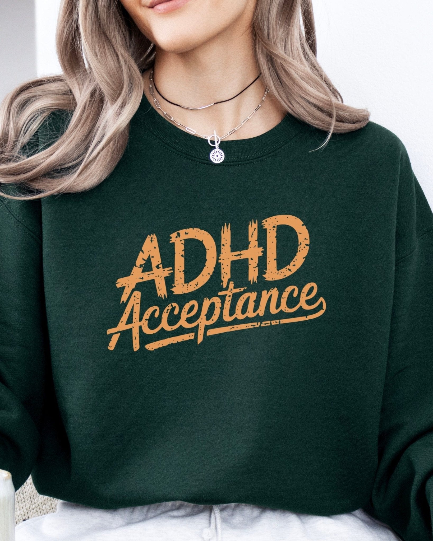 Autism Sweatshirt - ADHD Acceptance Grunge Style Sweatshirt - Daily Bloom