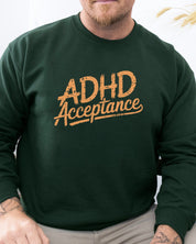 Autism Sweatshirt By Daily Bloom ADHD Acceptance Grunge Style Sweatshirt