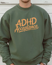 Autism Sweatshirt By Daily Bloom ADHD Acceptance Grunge Style Sweatshirt