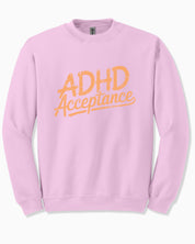 Autism Sweatshirt By Daily Bloom ADHD Acceptance Grunge Style Sweatshirt Light Pink / S