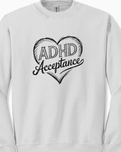 Autism Sweatshirt By Daily Bloom ADHD Acceptance Love Heart Sketch Sweatshirt