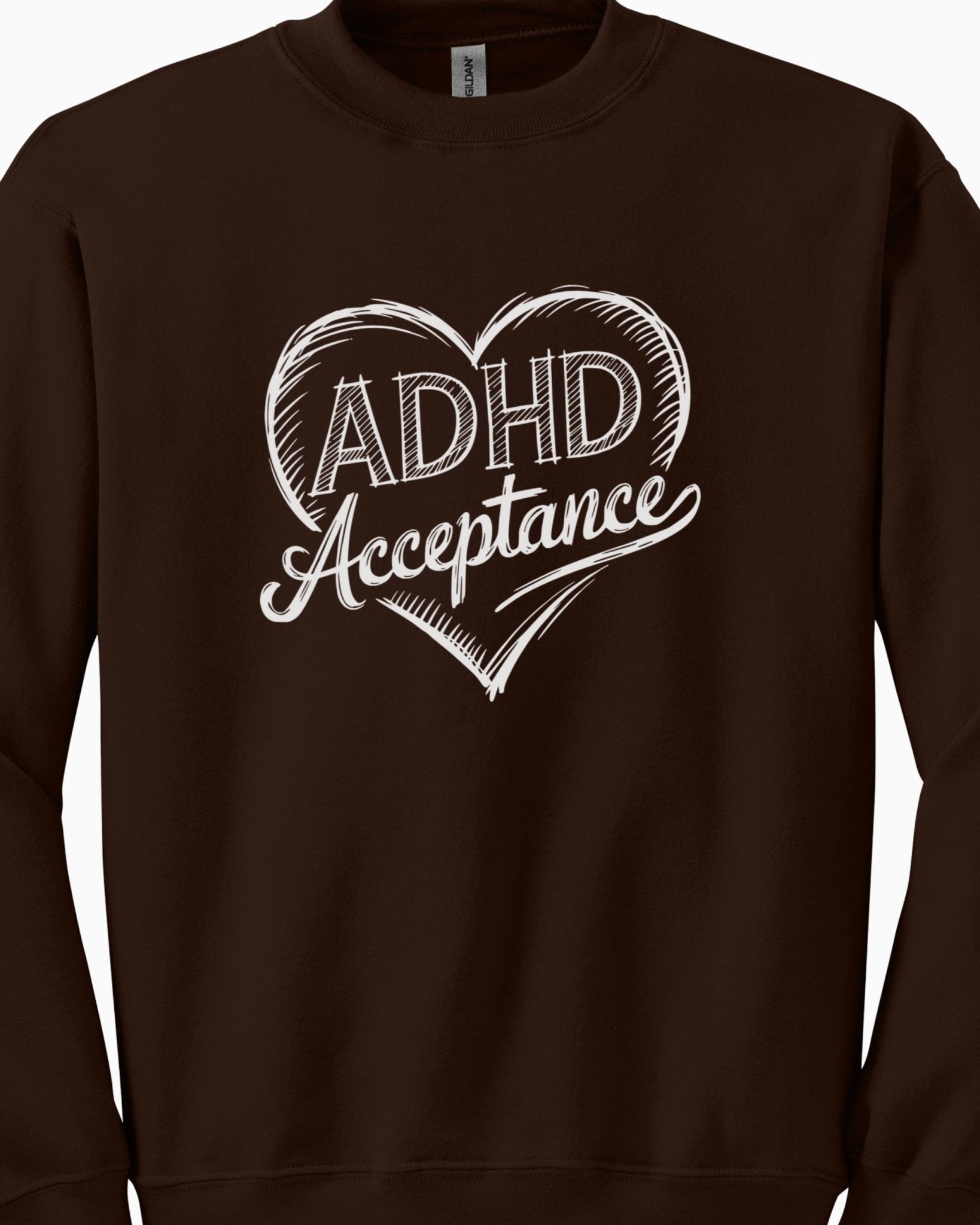 Autism Sweatshirt - ADHD Acceptance Love Heart Sketch Sweatshirt - Daily Bloom