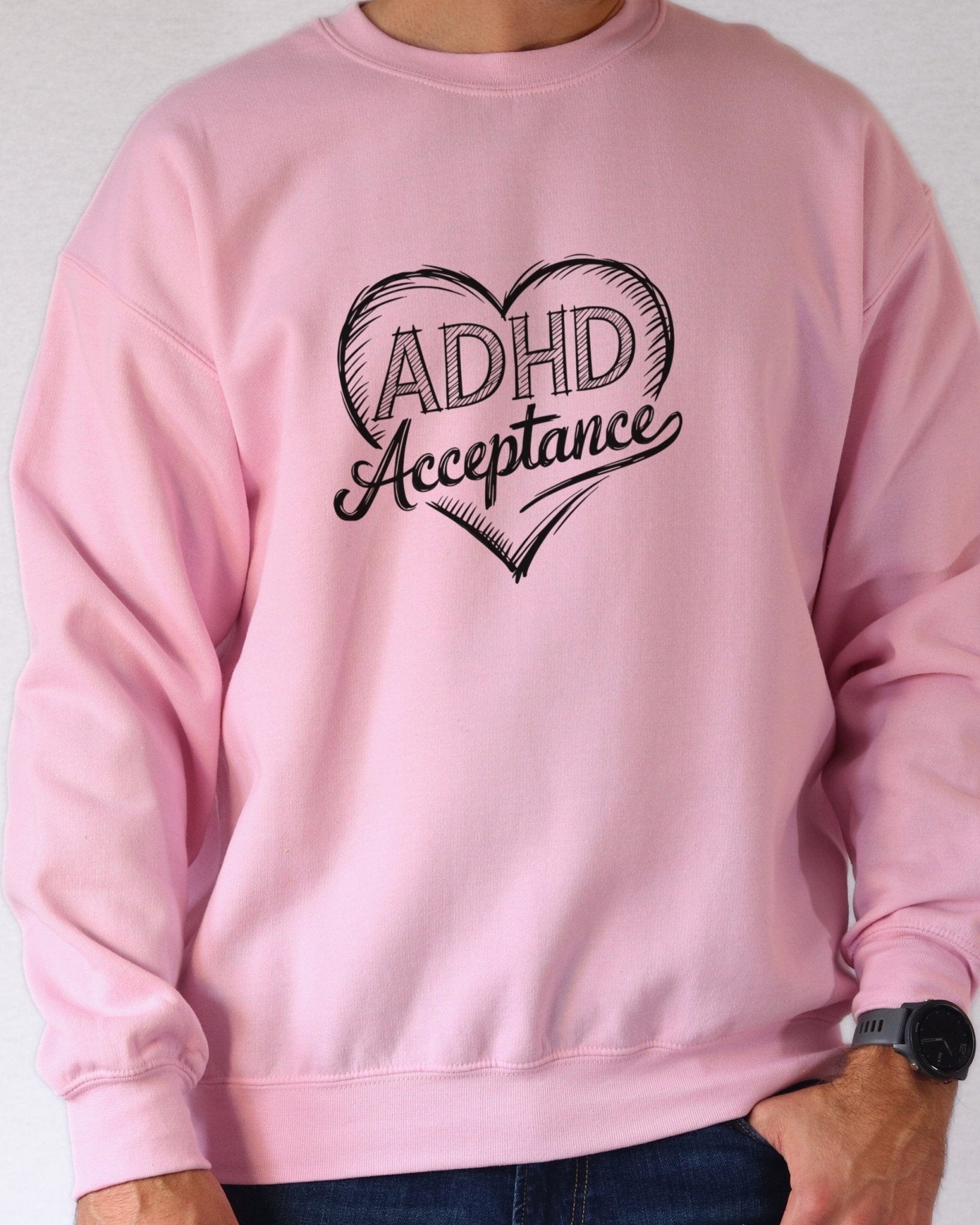 Autism Sweatshirt - ADHD Acceptance Love Heart Sketch Sweatshirt - Daily Bloom