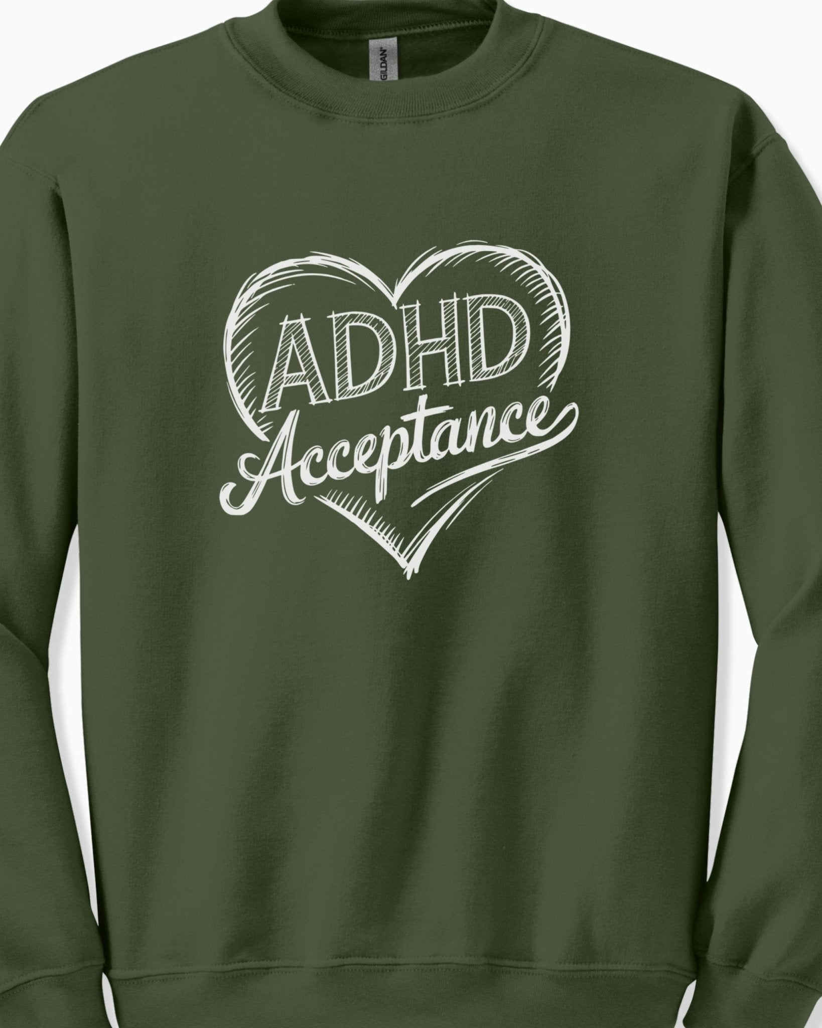 Autism Sweatshirt - ADHD Acceptance Love Heart Sketch Sweatshirt - Daily Bloom
