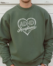 Autism Sweatshirt By Daily Bloom ADHD Acceptance Love Heart Sketch Sweatshirt