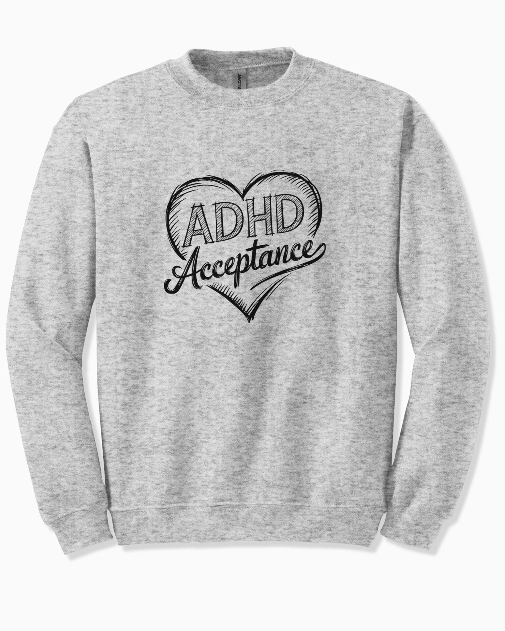 Autism Sweatshirt - ADHD Acceptance Love Heart Sketch Sweatshirt - Daily Bloom