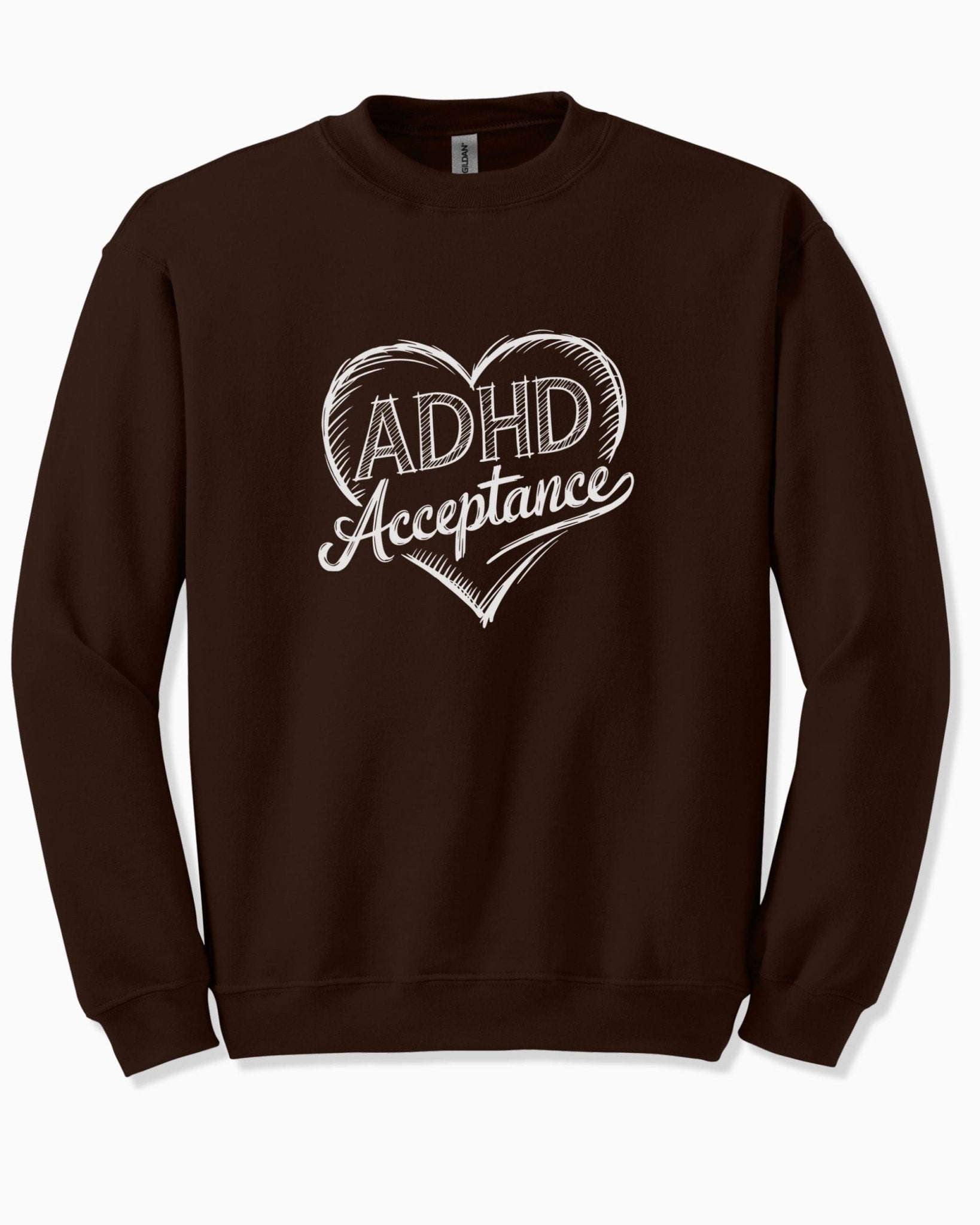 Autism Sweatshirt - ADHD Acceptance Love Heart Sketch Sweatshirt - Daily Bloom