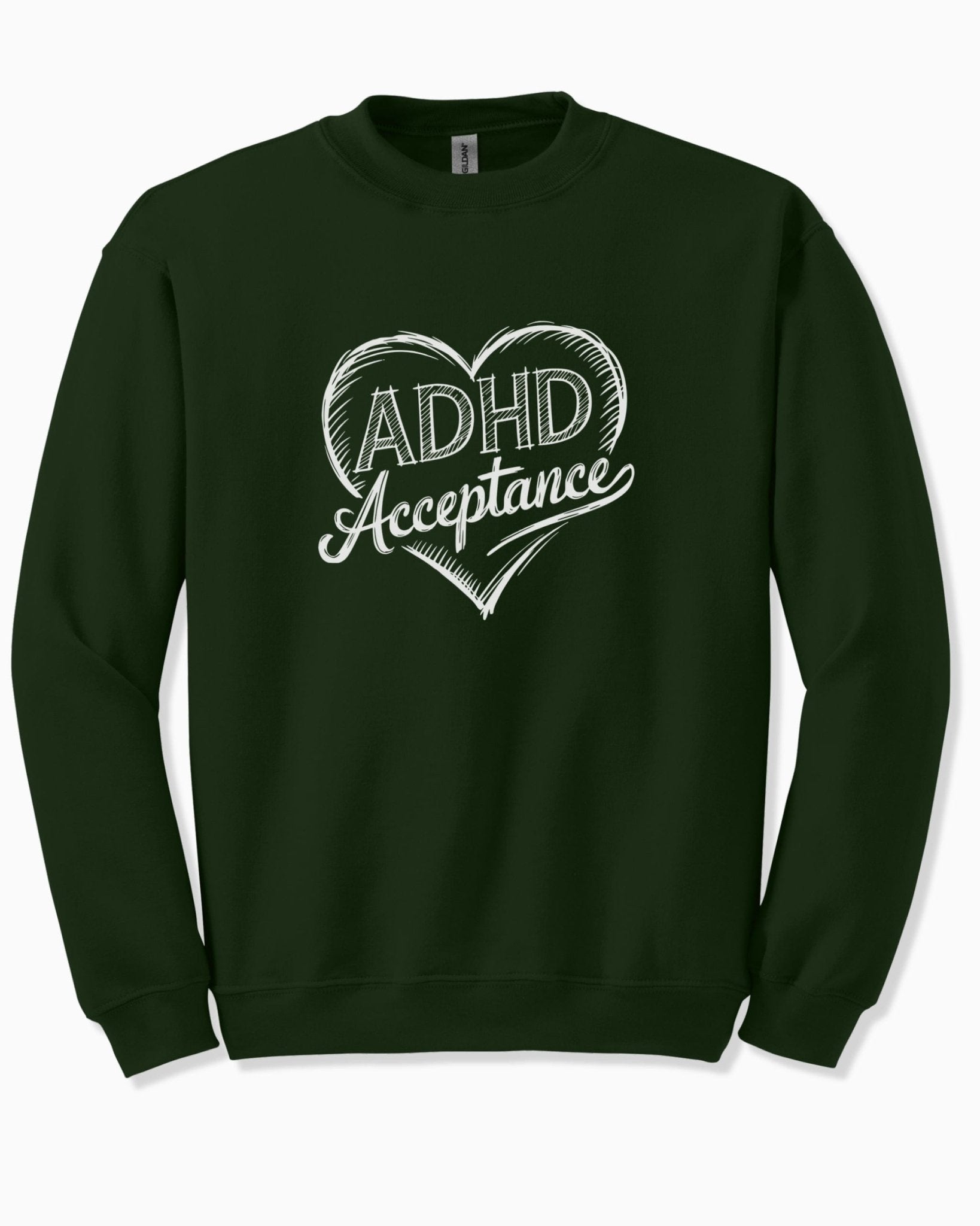 Autism Sweatshirt - ADHD Acceptance Love Heart Sketch Sweatshirt - Daily Bloom
