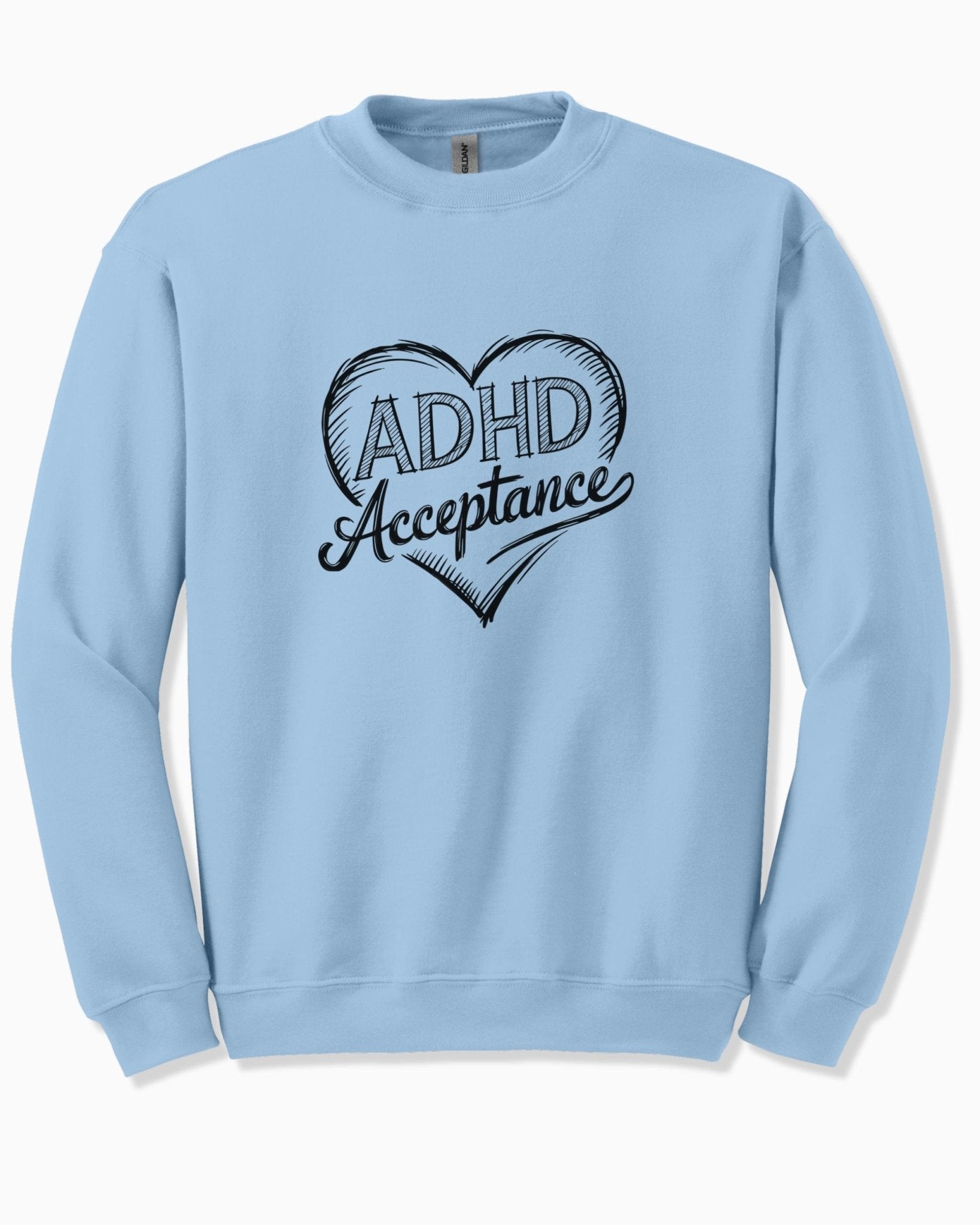 Autism Sweatshirt - ADHD Acceptance Love Heart Sketch Sweatshirt - Daily Bloom