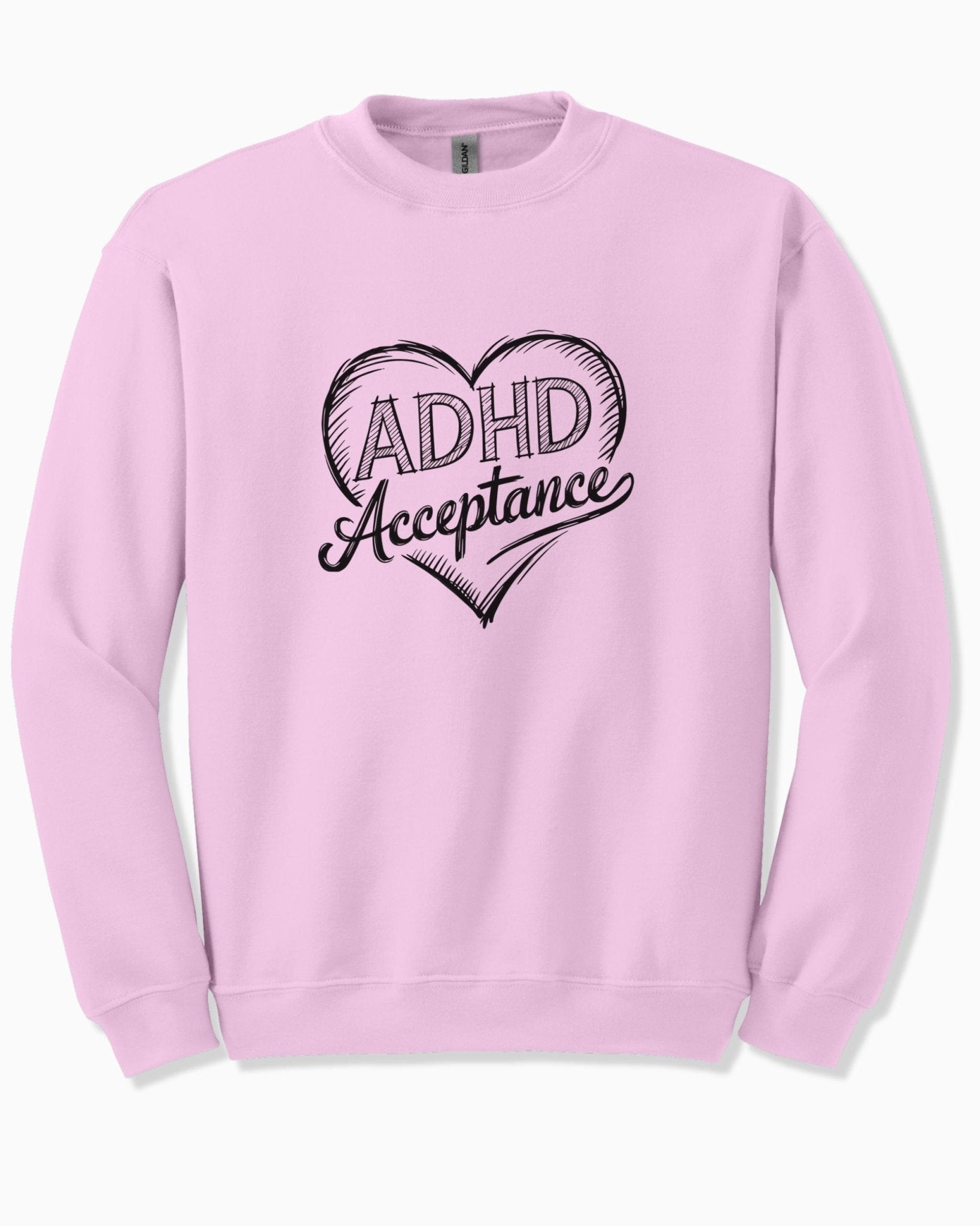 Autism Sweatshirt - ADHD Acceptance Love Heart Sketch Sweatshirt - Daily Bloom