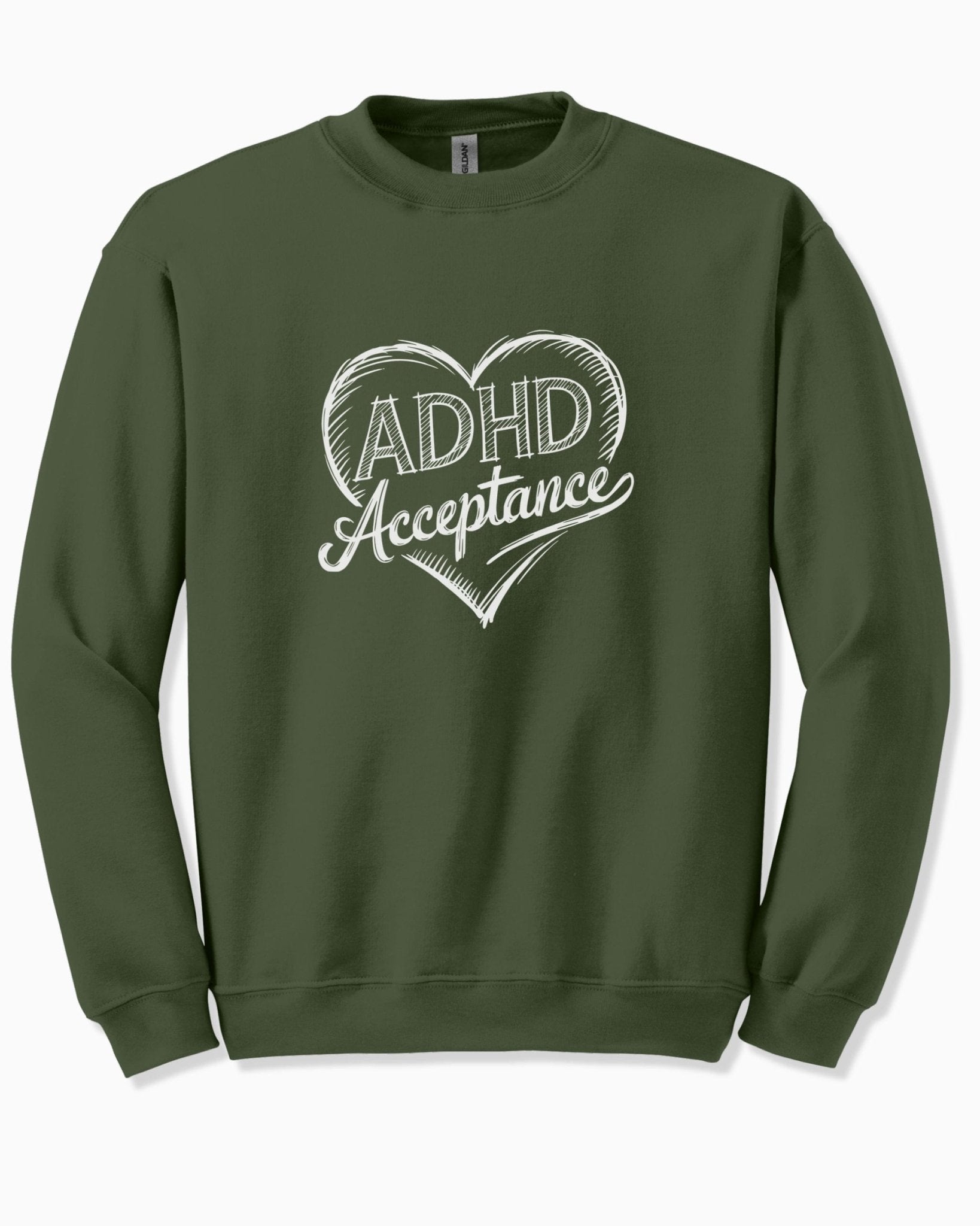 Autism Sweatshirt - ADHD Acceptance Love Heart Sketch Sweatshirt - Daily Bloom