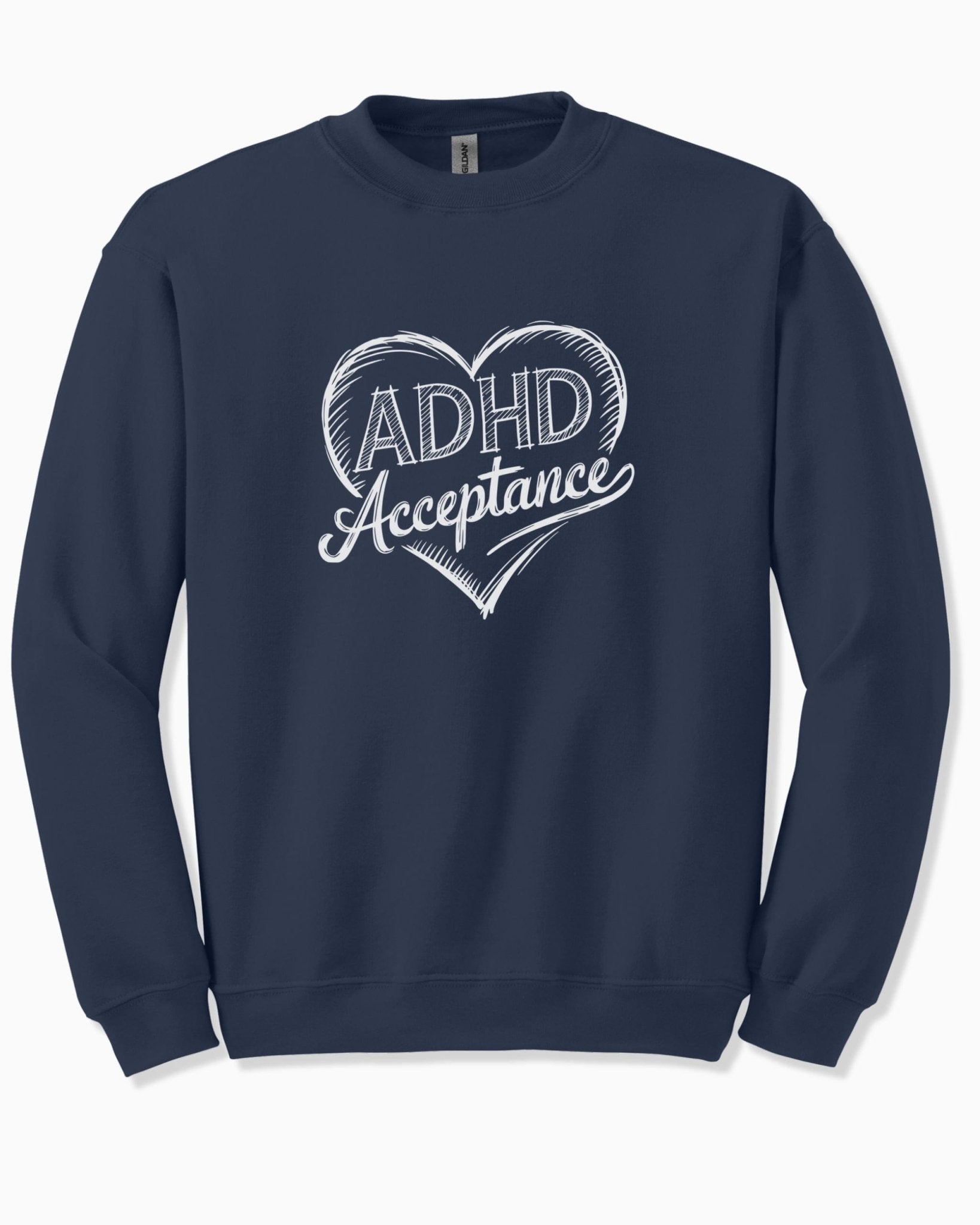 Autism Sweatshirt - ADHD Acceptance Love Heart Sketch Sweatshirt - Daily Bloom
