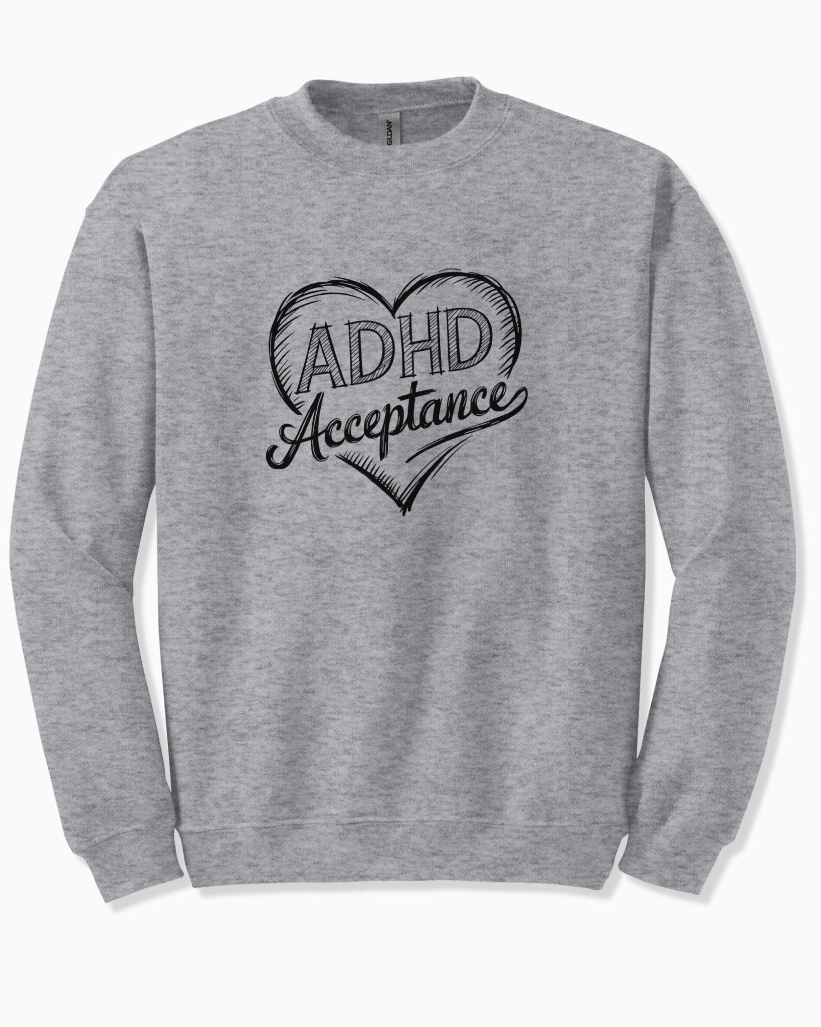 Autism Sweatshirt - ADHD Acceptance Love Heart Sketch Sweatshirt - Daily Bloom