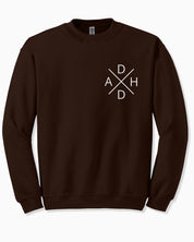 Autism Sweatshirt By Daily Bloom ADHD Cross Sweatshirt Dark Chocolate / S