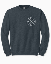 Autism Sweatshirt By Daily Bloom ADHD Cross Sweatshirt Dark Heather / S