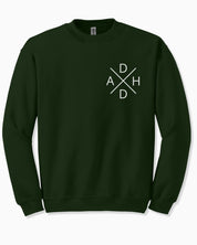 Autism Sweatshirt By Daily Bloom ADHD Cross Sweatshirt Forest Green / S