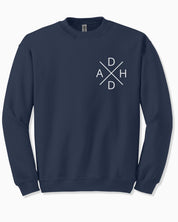 Autism Sweatshirt By Daily Bloom ADHD Cross Sweatshirt Navy / S