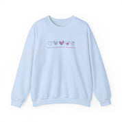 Autism Sweatshirt By Daily Bloom Advocate Support Empower Love Hearts Sweatshirt Light Blue / S