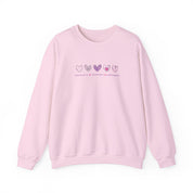 Autism Sweatshirt By Daily Bloom Advocate Support Empower Love Hearts Sweatshirt Light Pink / S
