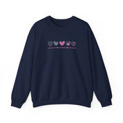Autism Sweatshirt By Daily Bloom Advocate Support Empower Love Hearts Sweatshirt Navy / S