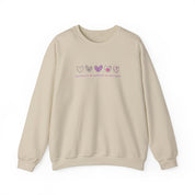Autism Sweatshirt By Daily Bloom Advocate Support Empower Love Hearts Sweatshirt Sand / S