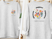 Advocate Support Empower Sweatshirt-Ash-Neurodiversity, ADHD & Autism Awareness & Acceptance Sweatshirt by Daily Bloom