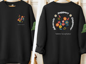 Advocate Support Empower Sweatshirt-Black-Neurodiversity, ADHD & Autism Awareness & Acceptance Sweatshirt by Daily Bloom