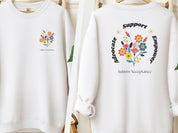 Advocate Support Empower Sweatshirt-White-Neurodiversity, ADHD & Autism Awareness & Acceptance Sweatshirt by Daily Bloom