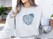 Advocate With Love Sweatshirt-Neurodiversity, ADHD & Autism Awareness & Acceptance Sweatshirt by Daily Bloom