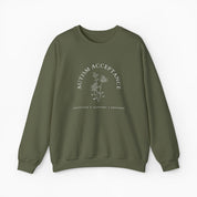 Autism Sweatshirt By Daily Bloom Autism Acceptance - Advocate Support Empower Sweatshirt Military Green / S