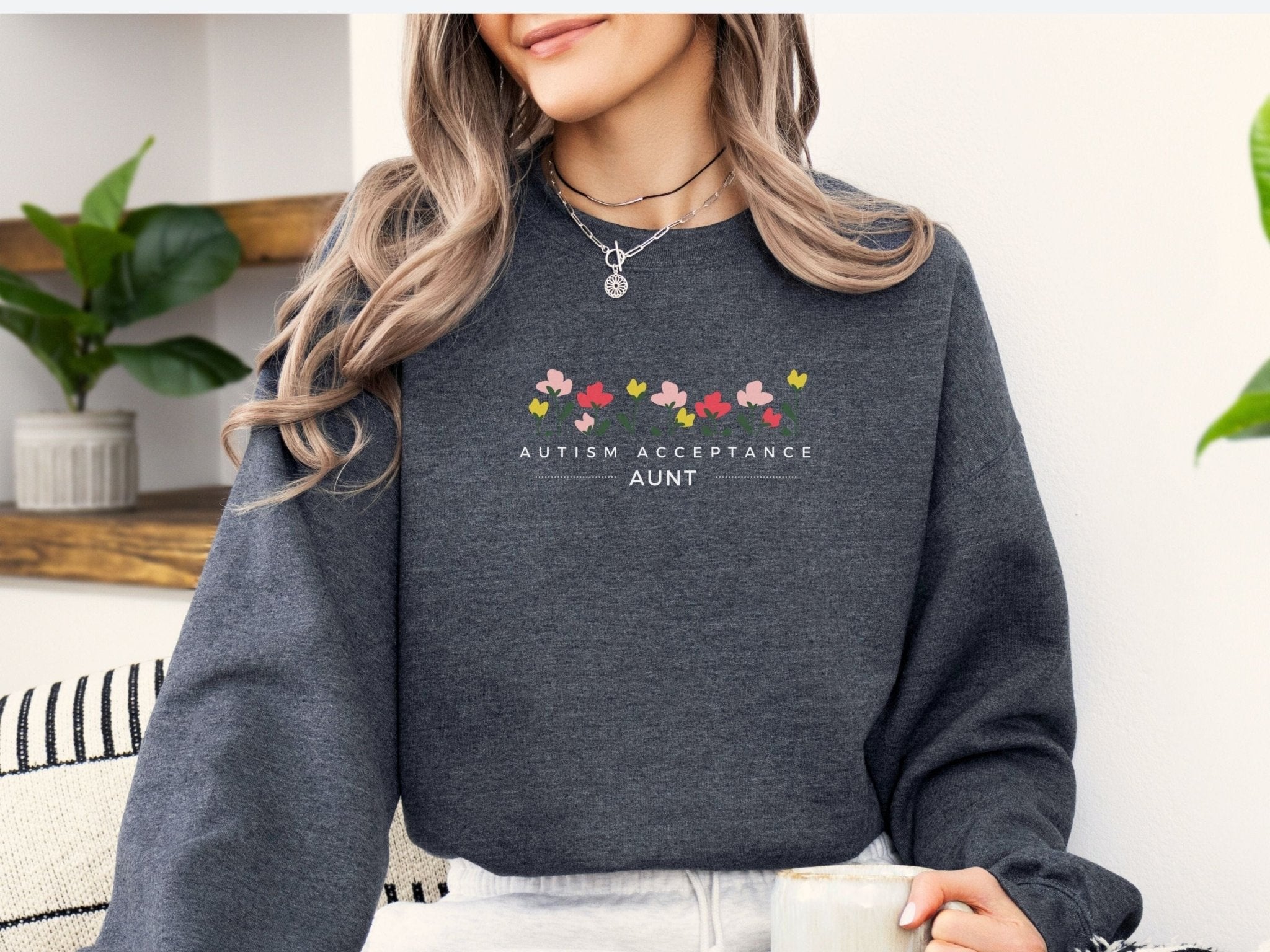Autism Sweatshirt - Autism Acceptance Aunt Sweatshirt - Daily Bloom