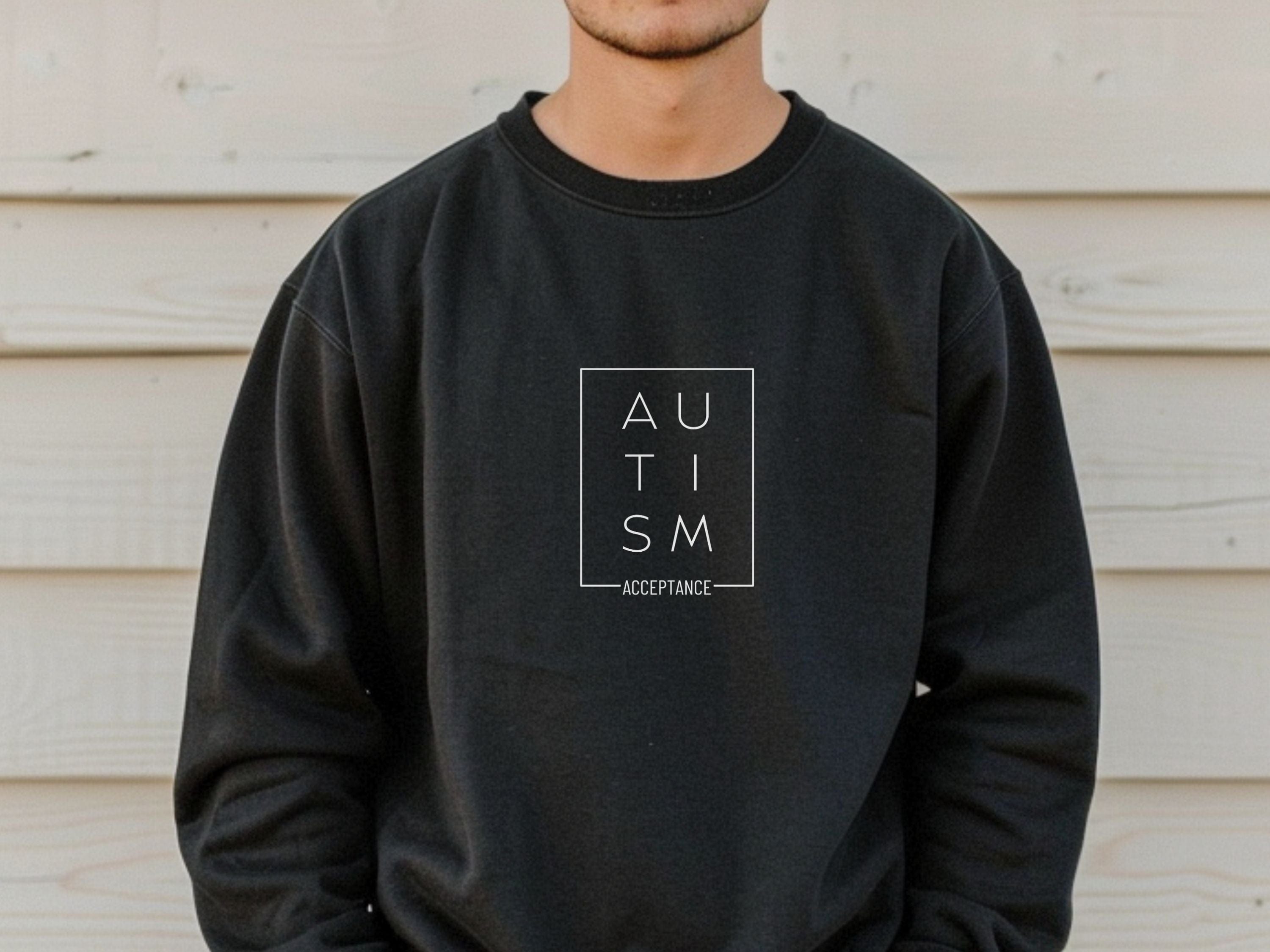Autism Acceptance Box Sweatshirt-Neurodiversity, ADHD & Autism Awareness & Acceptance Sweatshirt by Daily Bloom