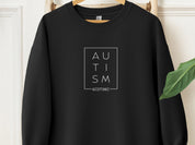 Autism Acceptance Box Sweatshirt-Black-Neurodiversity, ADHD & Autism Awareness & Acceptance Sweatshirt by Daily Bloom