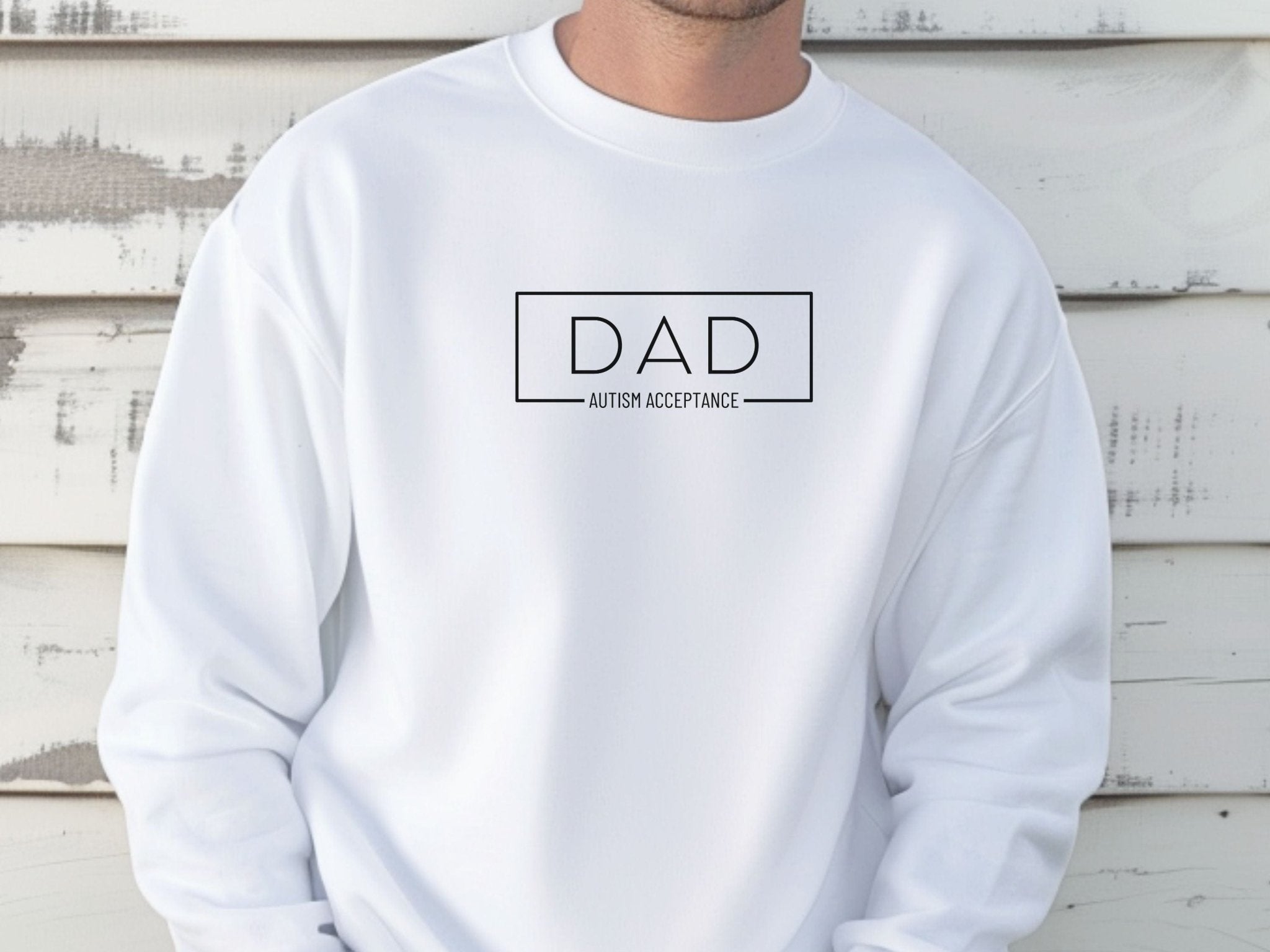 Autism Sweatshirt - Autism Acceptance Dad Box Sweatshirt - Daily Bloom