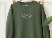Autism Acceptance Dad Box Sweatshirt-Military Green-Neurodiversity, ADHD & Autism Awareness & Acceptance Sweatshirt by Daily Bloom