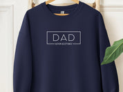 Autism Acceptance Dad Box Sweatshirt-Navy-Neurodiversity, ADHD & Autism Awareness & Acceptance Sweatshirt by Daily Bloom