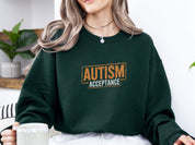 Autism Acceptance Graffiti Sweatshirt-Neurodiversity, ADHD & Autism Awareness & Acceptance Sweatshirt by Daily Bloom