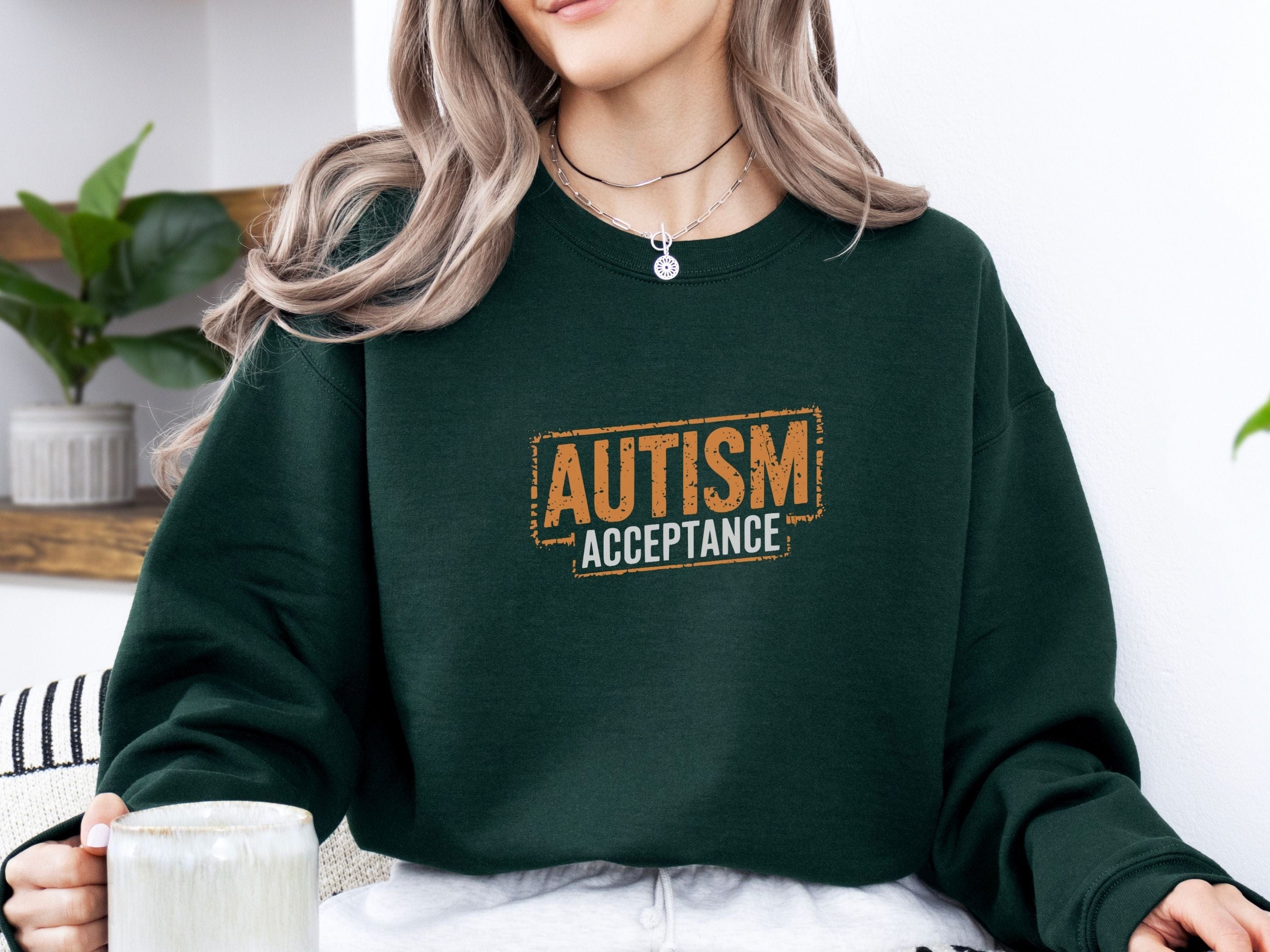 Autism Acceptance Graffiti Sweatshirt-Neurodiversity, ADHD & Autism Awareness & Acceptance Sweatshirt by Daily Bloom