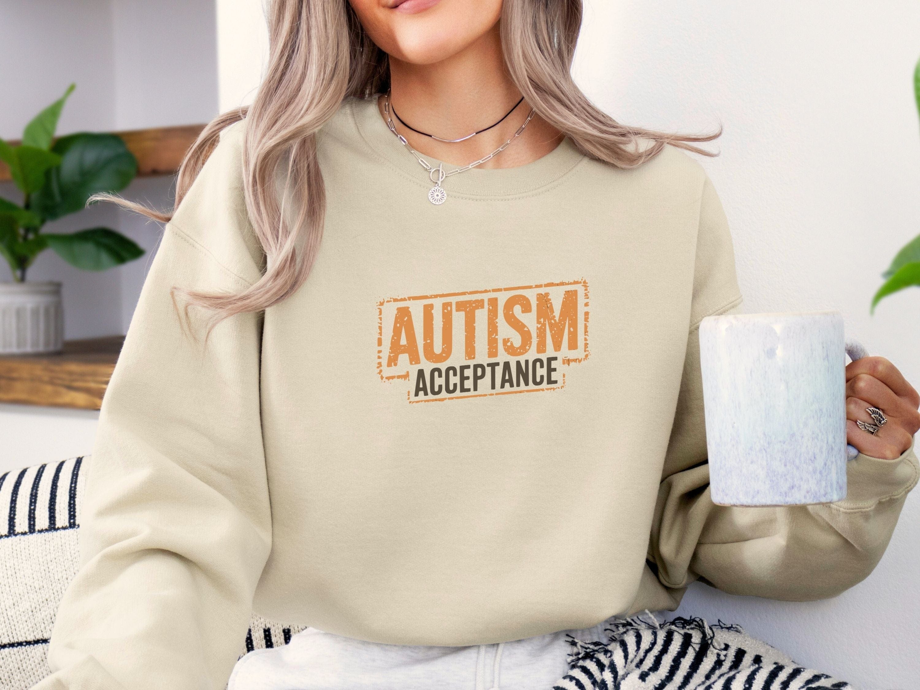 Autism Acceptance Graffiti Sweatshirt-Neurodiversity, ADHD & Autism Awareness & Acceptance Sweatshirt by Daily Bloom