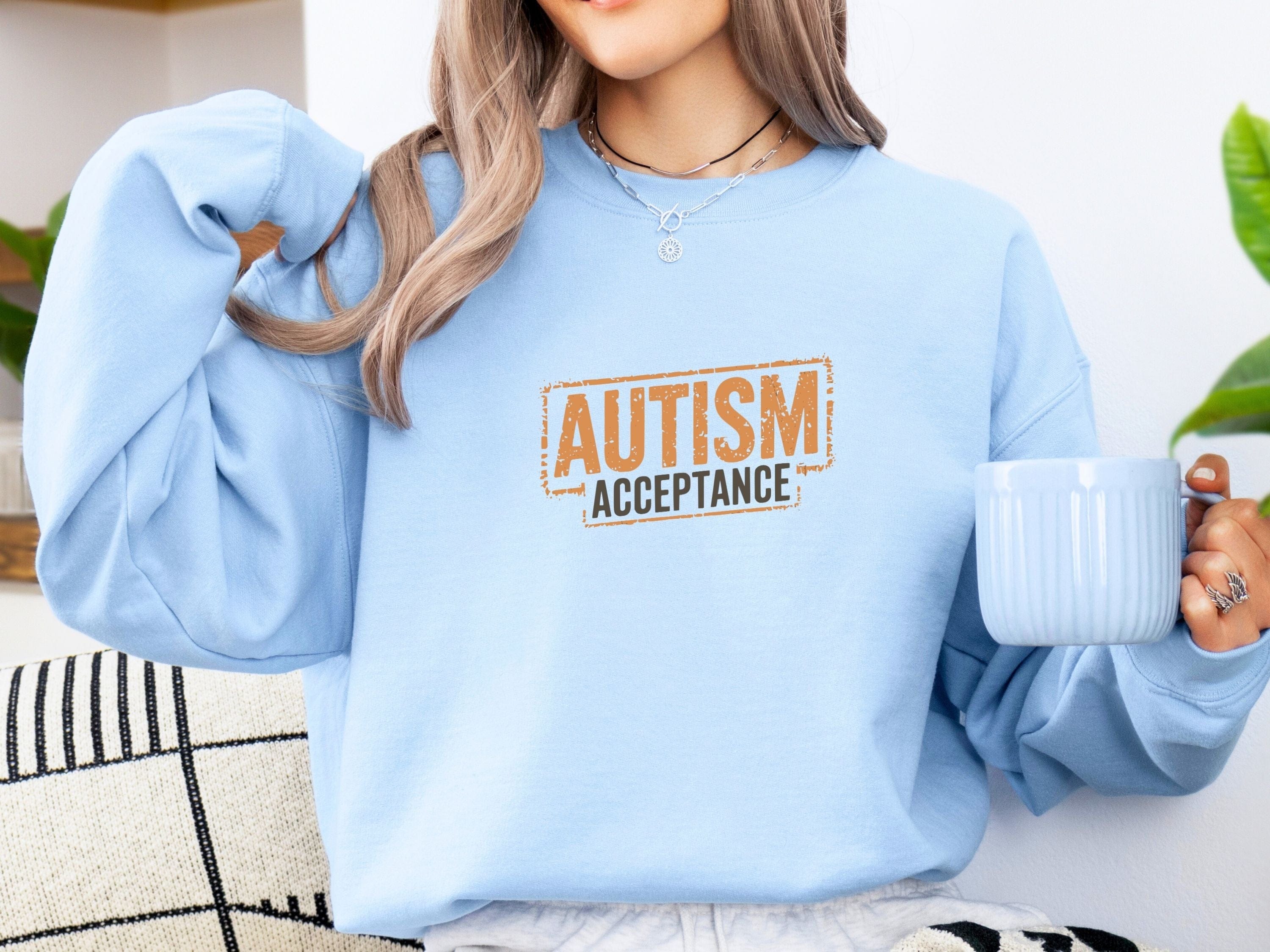 Autism Acceptance Graffiti Sweatshirt-Neurodiversity, ADHD & Autism Awareness & Acceptance Sweatshirt by Daily Bloom