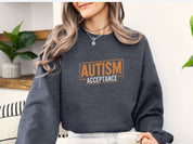 Autism Acceptance Graffiti Sweatshirt-Neurodiversity, ADHD & Autism Awareness & Acceptance Sweatshirt by Daily Bloom