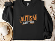 Autism Acceptance Graffiti Sweatshirt-Black-Neurodiversity, ADHD & Autism Awareness & Acceptance Sweatshirt by Daily Bloom