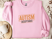 Autism Acceptance Graffiti Sweatshirt-Light Pink-Neurodiversity, ADHD & Autism Awareness & Acceptance Sweatshirt by Daily Bloom