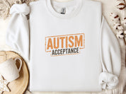 Autism Acceptance Graffiti Sweatshirt-White-Neurodiversity, ADHD & Autism Awareness & Acceptance Sweatshirt by Daily Bloom