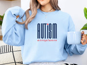 Autism Acceptance Retro Blue Sweatshirt-Neurodiversity, ADHD & Autism Awareness & Acceptance Sweatshirt by Daily Bloom