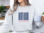 Autism Acceptance Retro Blue Sweatshirt-Neurodiversity, ADHD & Autism Awareness & Acceptance Sweatshirt by Daily Bloom