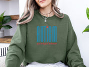 Autism Acceptance Retro Blue Sweatshirt-Neurodiversity, ADHD & Autism Awareness & Acceptance Sweatshirt by Daily Bloom