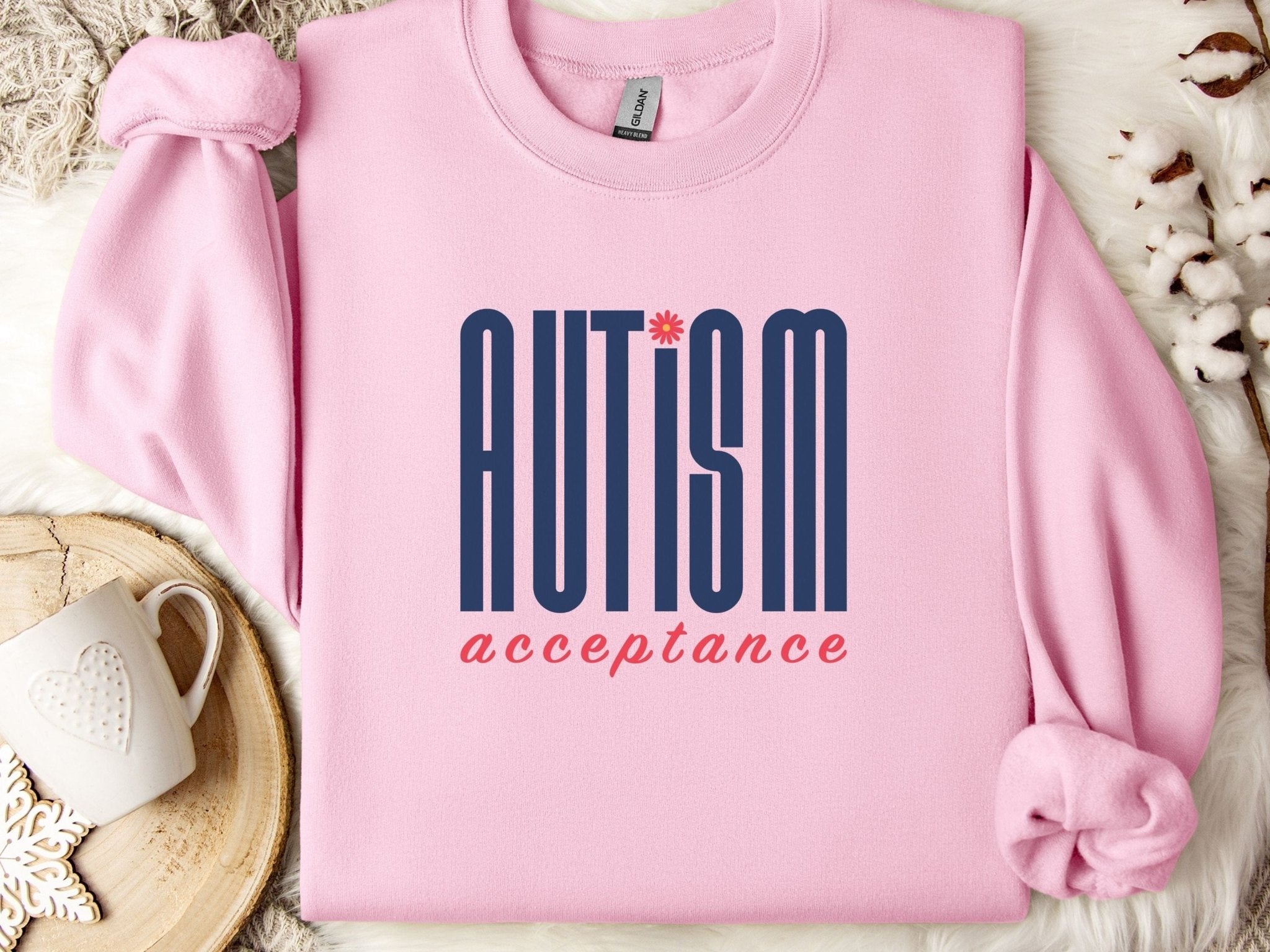 Autism Sweatshirt - Autism Acceptance Retro Blue Sweatshirt - Daily Bloom
