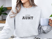 Autism Aunt College Sweatshirt-Neurodiversity, ADHD & Autism Awareness & Acceptance Sweatshirt by Daily Bloom